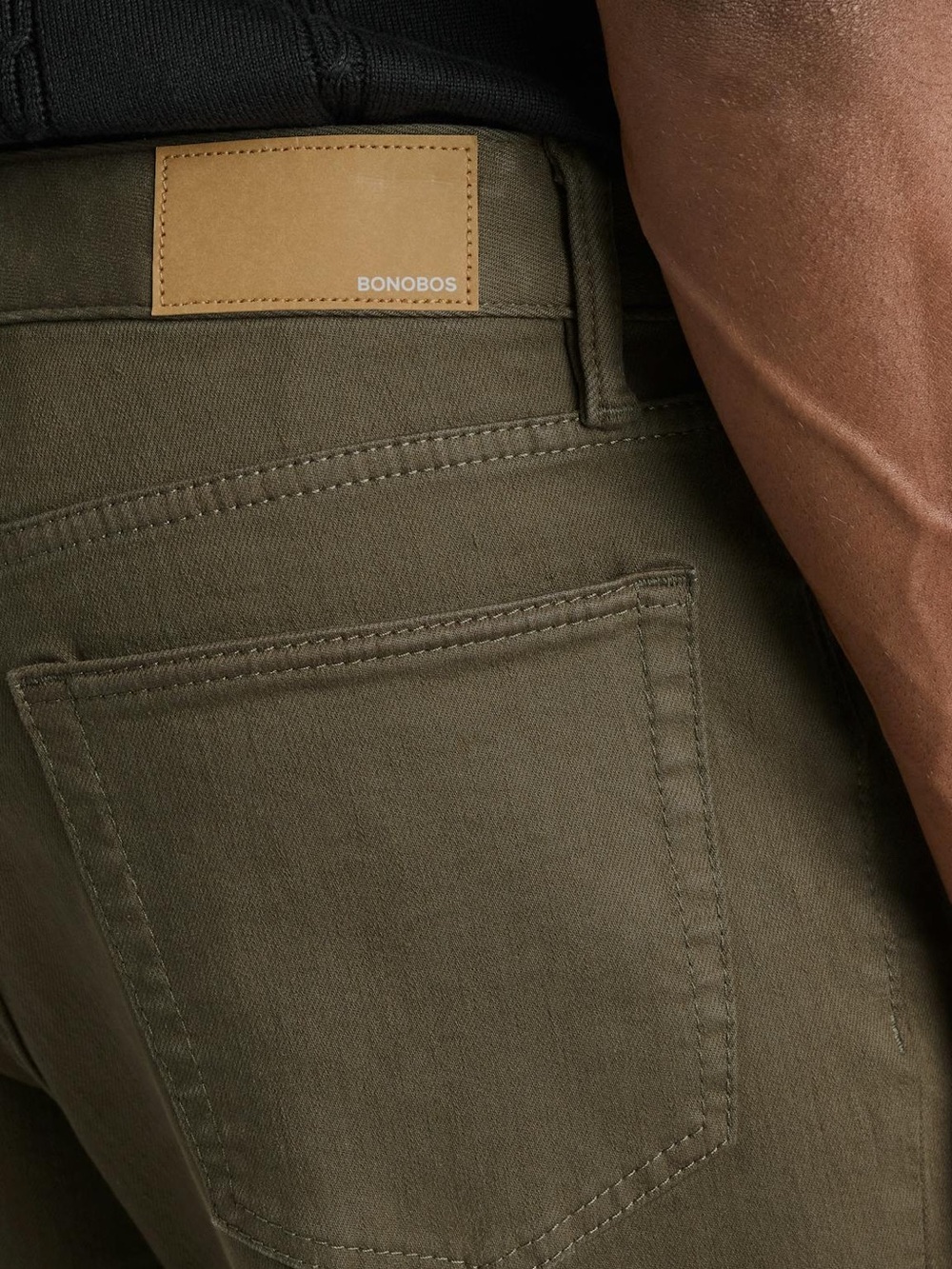 Bonobos Travel Jeans, green slim taper size 32 x 30 - Picture 3 of 7